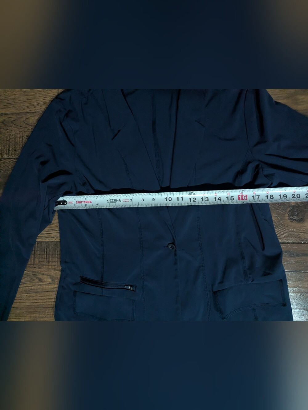 Eddie Bauer Women's Athleisure Blazer Jacket Unlined Stretch Size 14 Zip Pockets - Picture 8 of 16